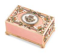 A Continental Gold, Enamel and Jewel-Inset Singing Bird Automaton Box