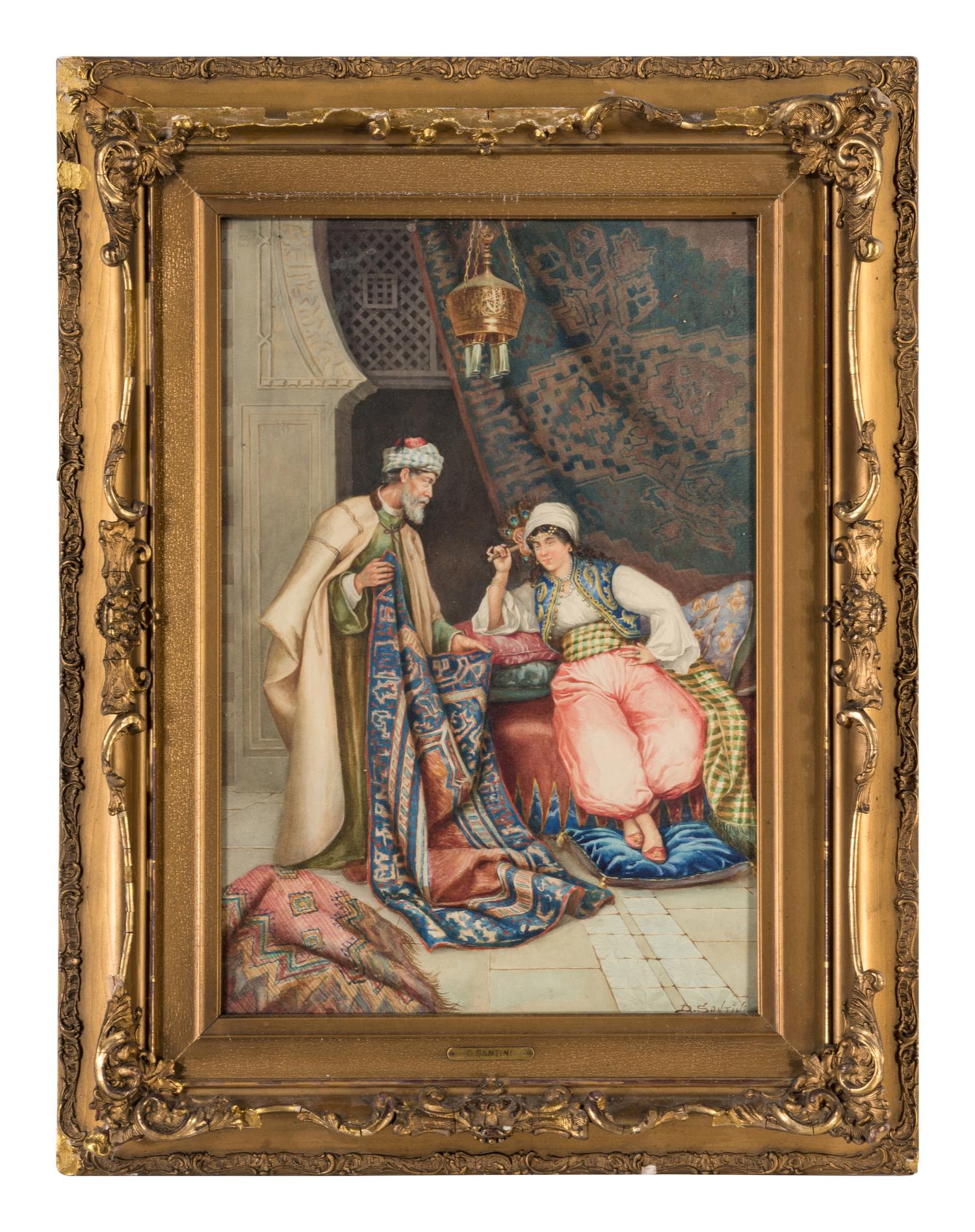 A Carpet Merchant and a Reclining Young Man