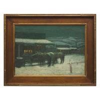 Oscar Edmund Berninghaus (American, 1874-1952) — Horses in Twilight
