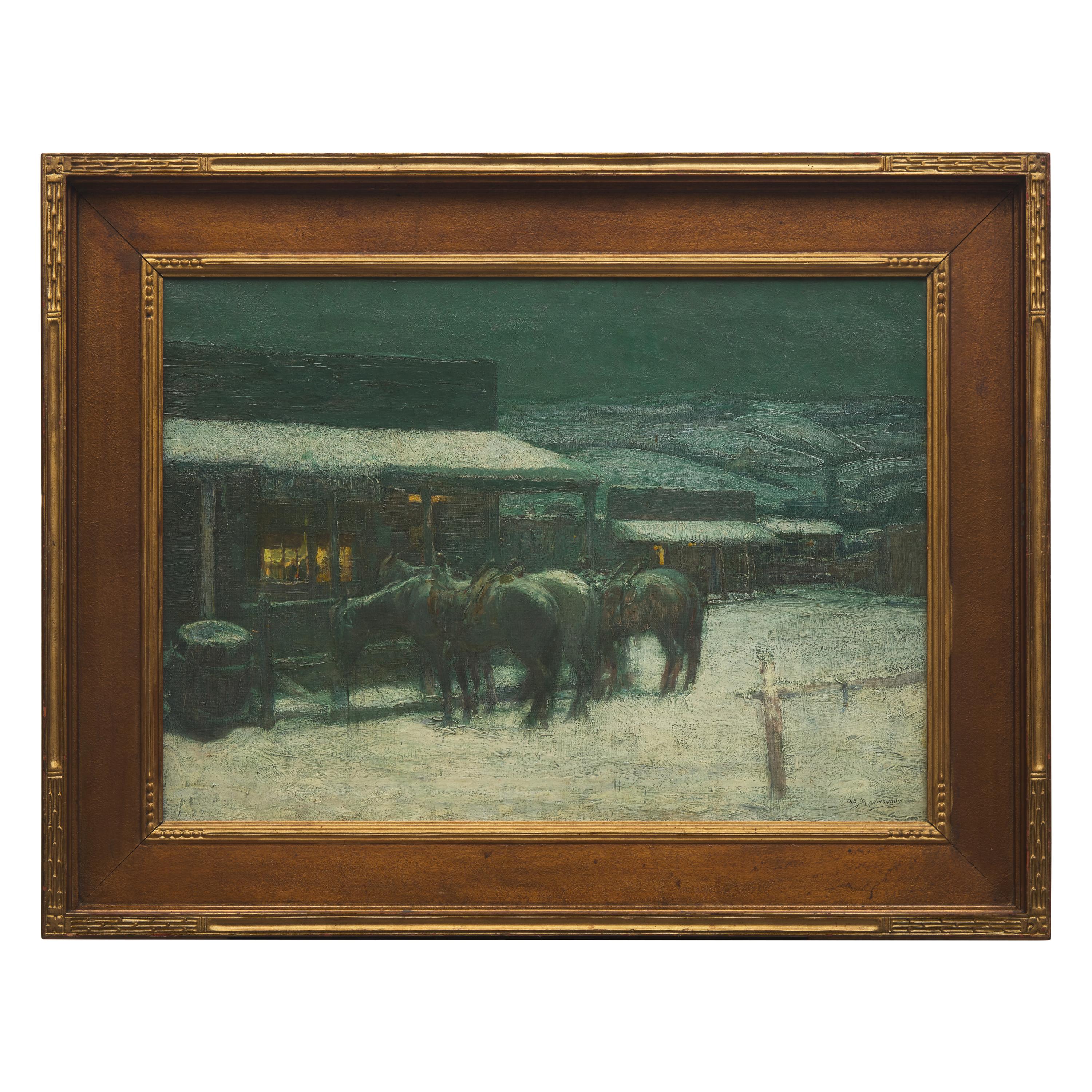 Oscar Edmund Berninghaus (American, 1874-1952) — Horses in Twilight