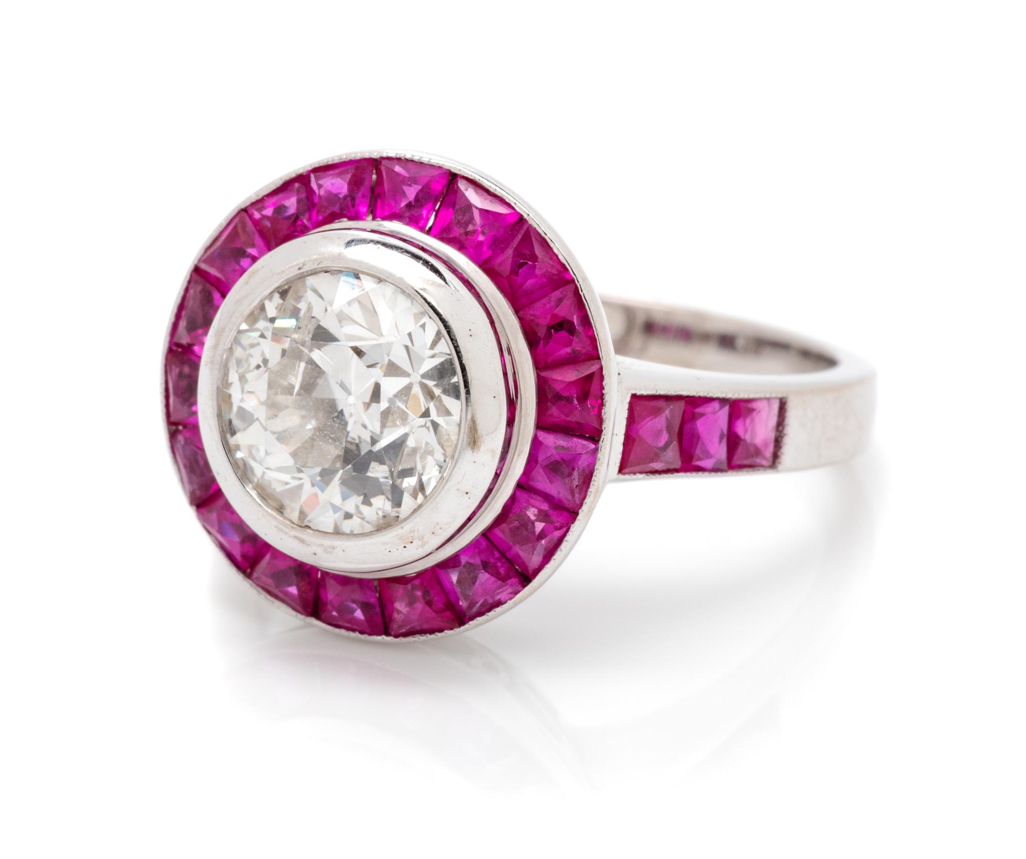 A White Gold, Diamond and Pink Sapphire Ring, 4.00 dwts.