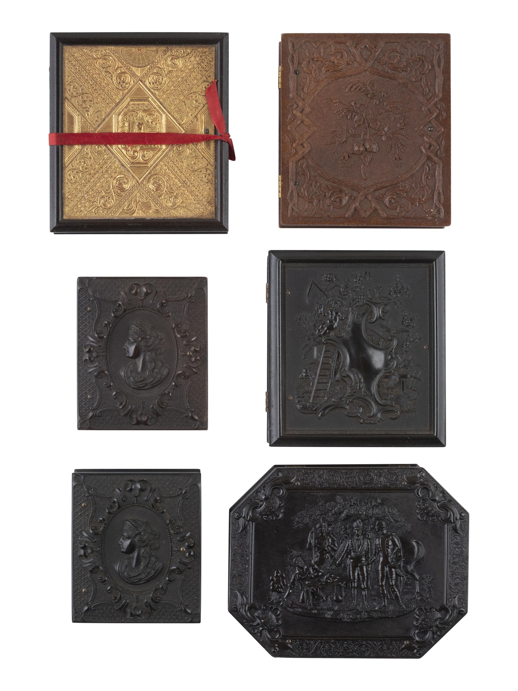 [EARLY PHOTOGRAPHY]. 25 assorted Union cases with figural and floral designs.