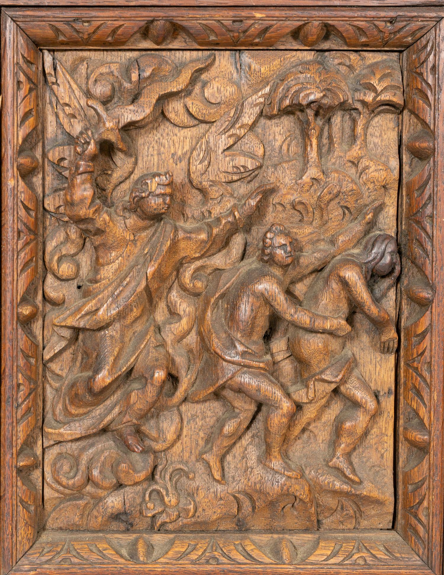 An Italian Renaissance Carved Walnut Corner Cabinet