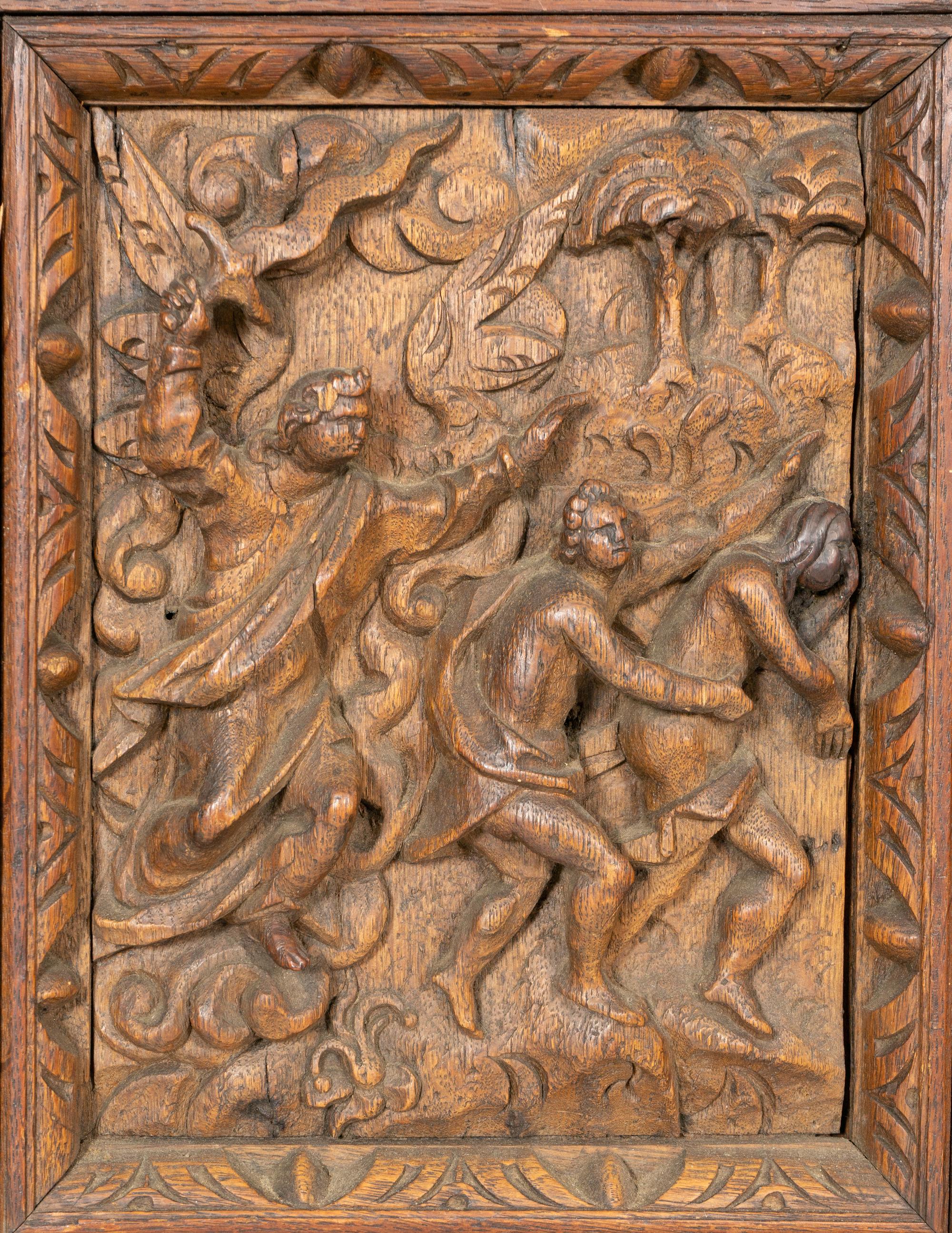 An Italian Renaissance Carved Walnut Corner Cabinet