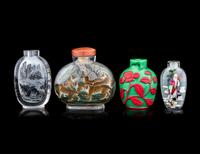 Four Chinese Glass Snuff Bottles