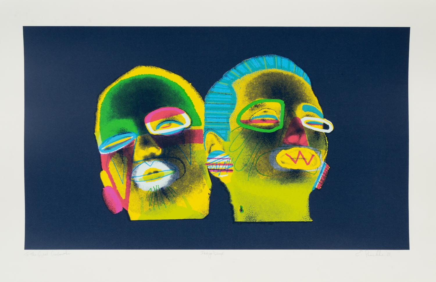 Ed Paschke, (American, 1939-2004), Indigo Deux, 1988