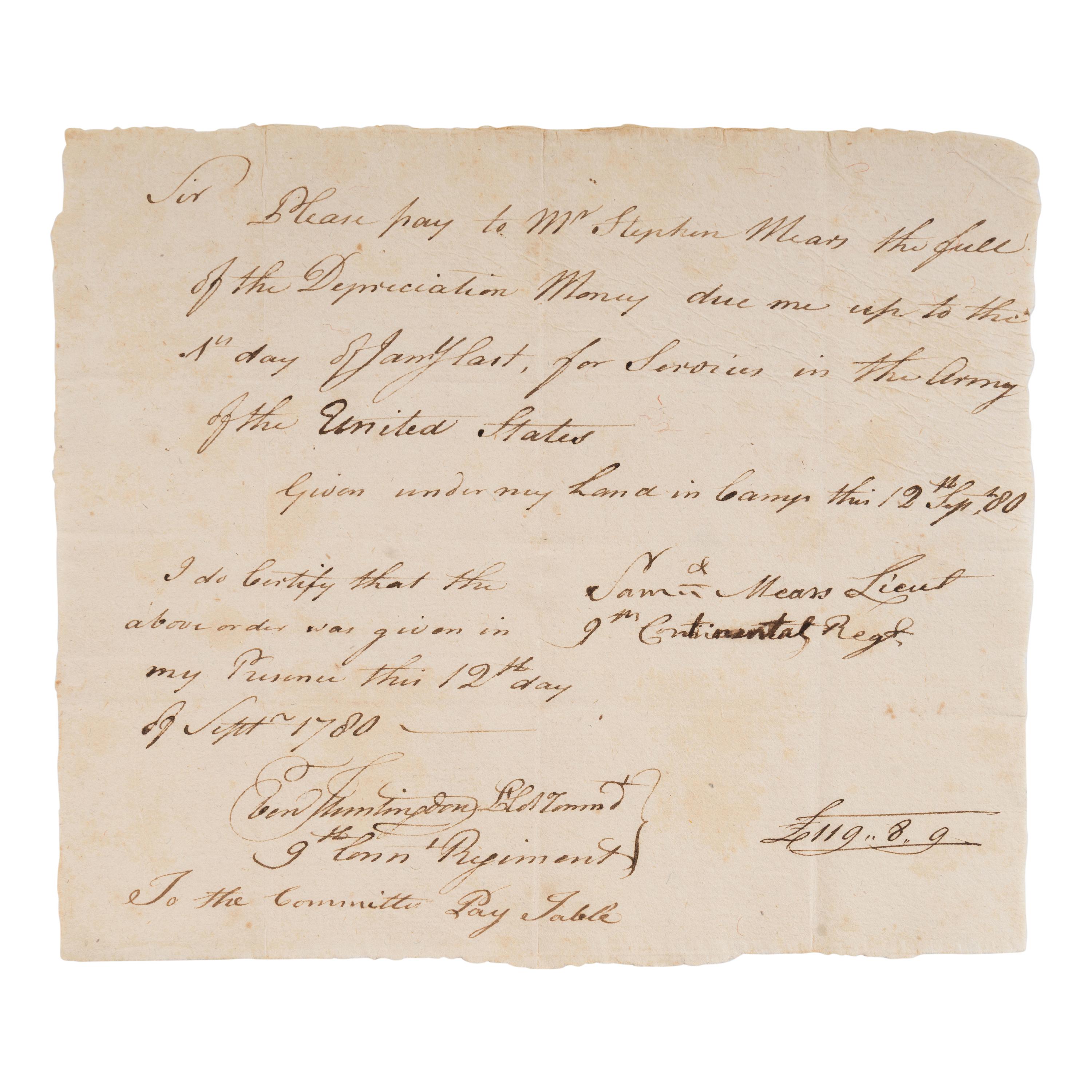 [Founding Fathers]. A small archive of documents, comprising: