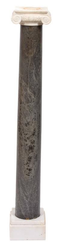 A Continental Green and White Marble Pedestal Height 43 1/2 inches. — 20TH CENTURY