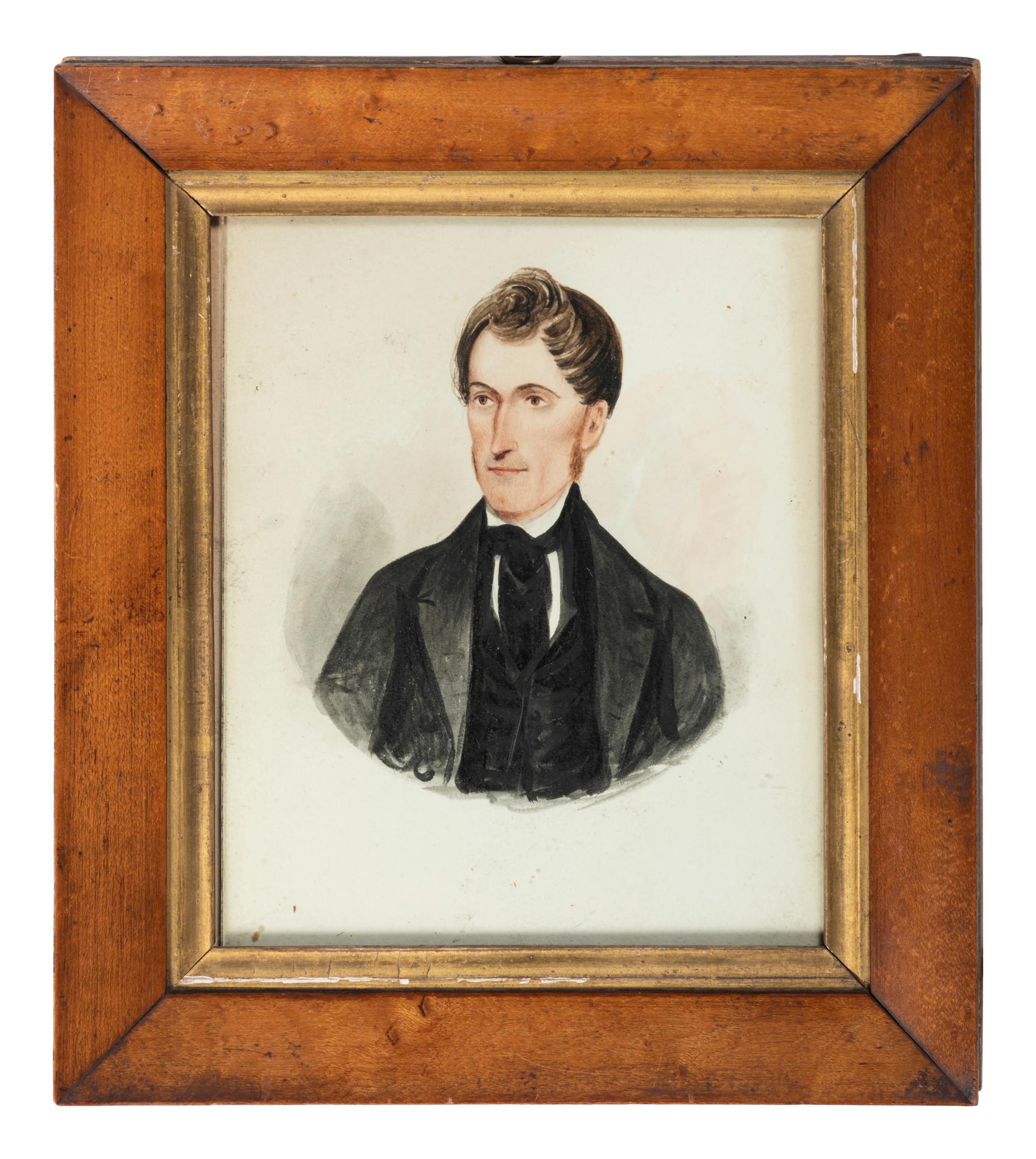 Two Miniature Watercolors of Gentlemen