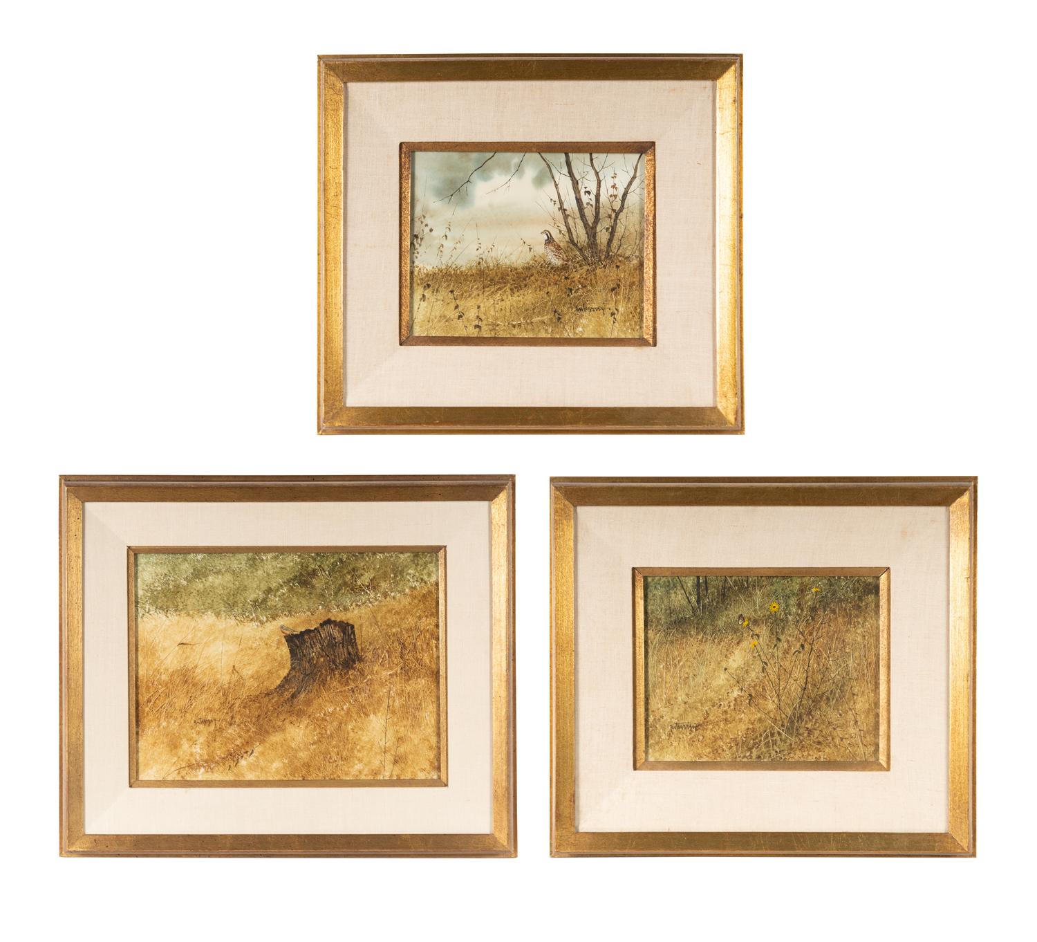 A Group of Three Paintings