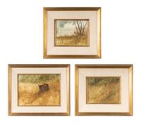 A Group of Three Paintings