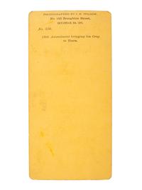 [EARLY PHOTOGRAPHY] -- [RECONSTRUCTION]. A group of 3 southern outdoor views of African American subjects including examples by BLESSING and PALMER.