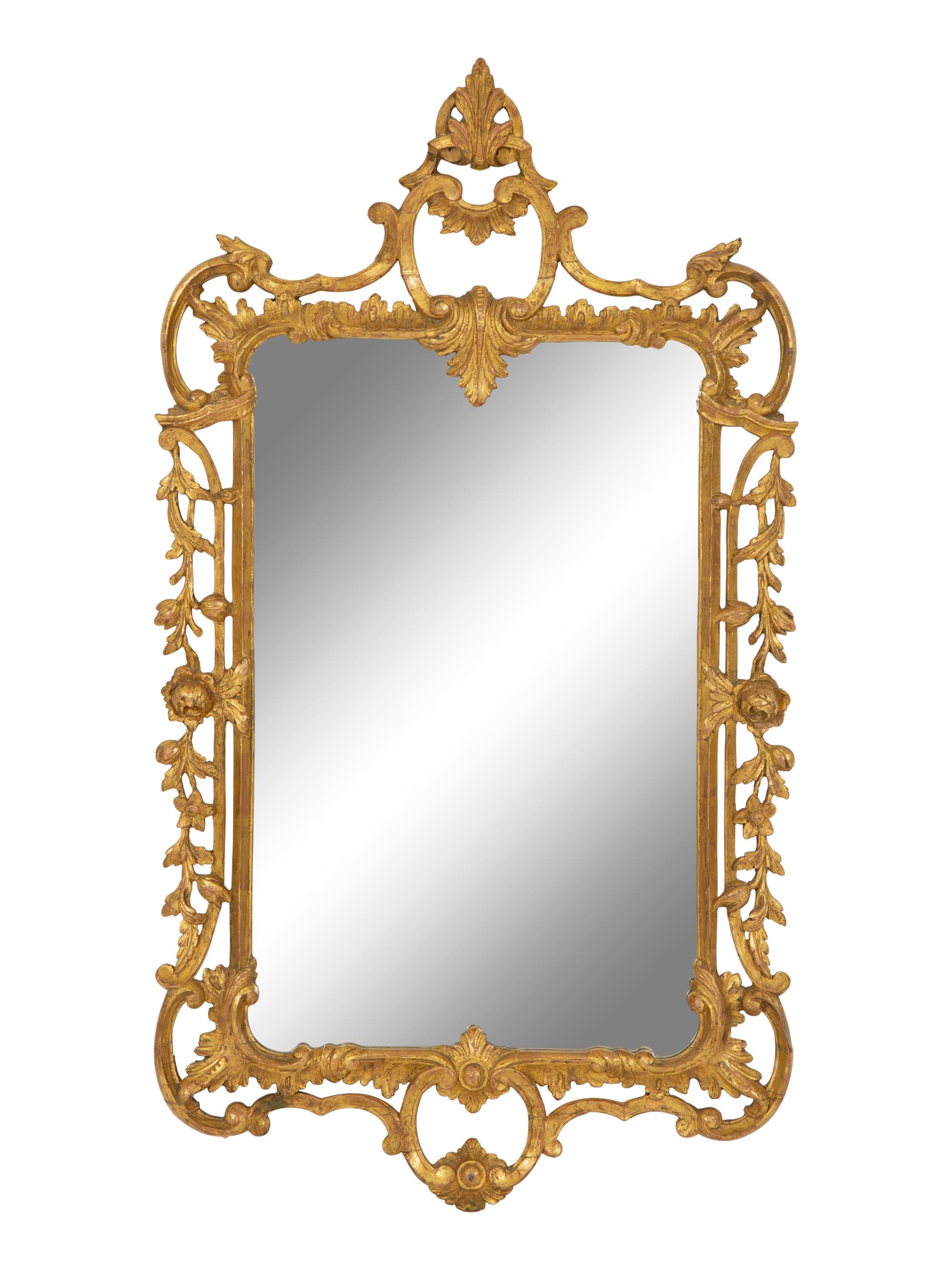 A Louis XV Style Giltwood Mirror