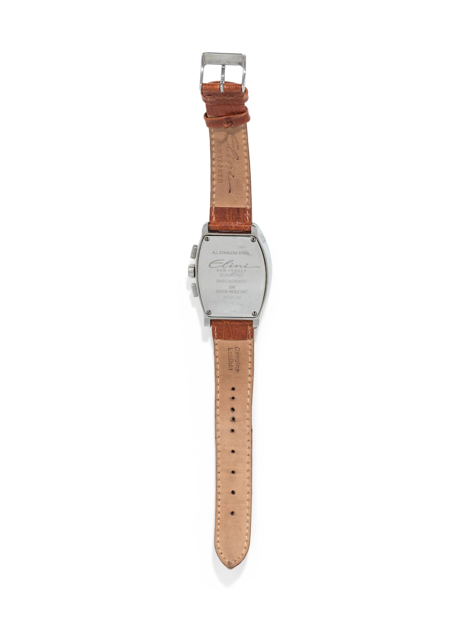 ELINI, STAINLESS STEEL AND DIAMOND WRISTWATCH