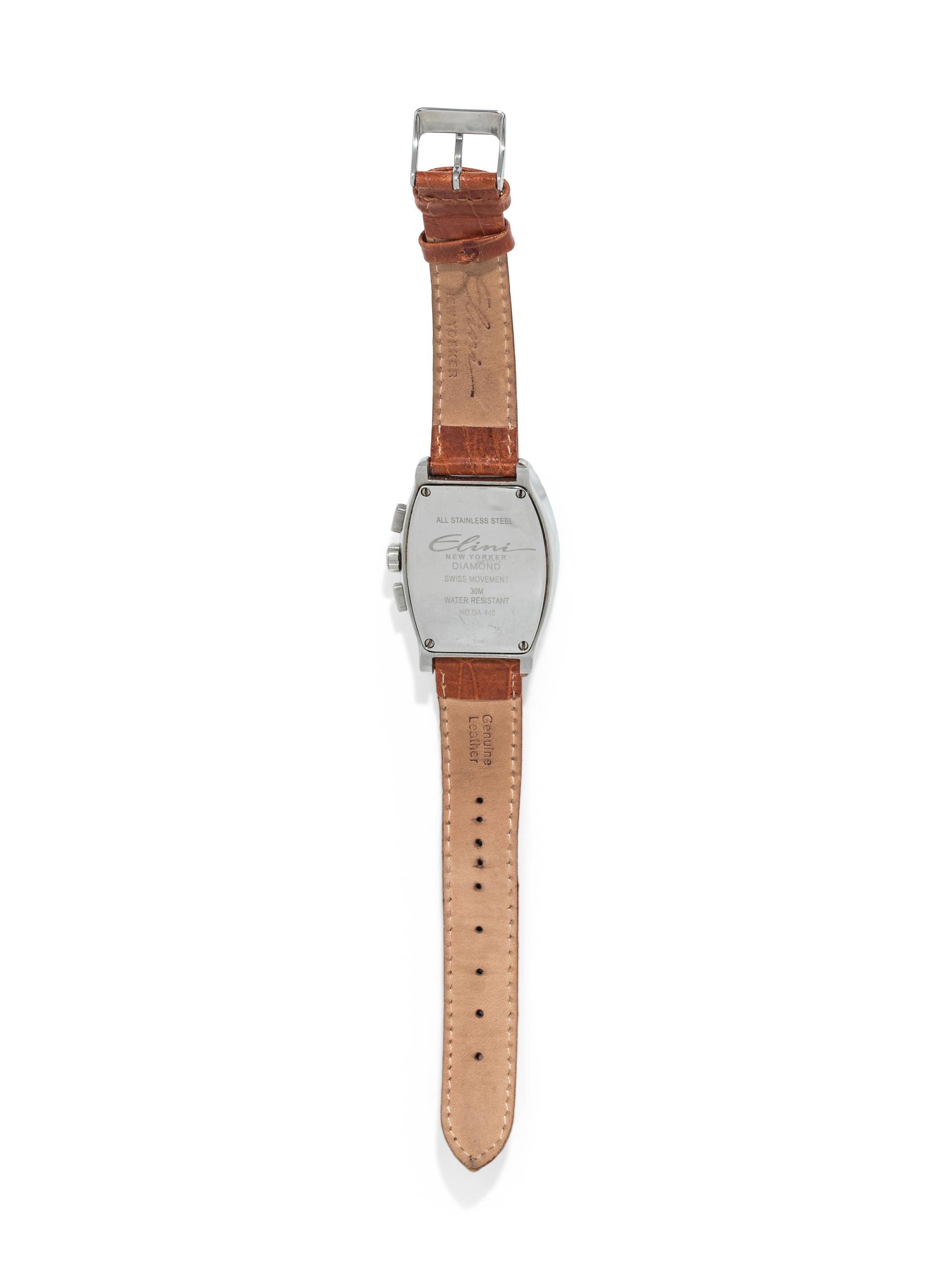 ELINI, STAINLESS STEEL AND DIAMOND WRISTWATCH