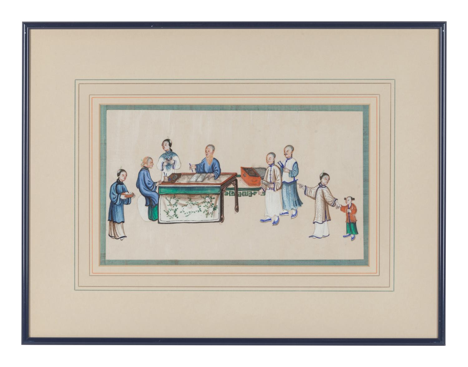 Two Chinese Export Pith Paintings