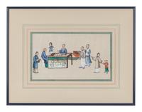 Two Chinese Export Pith Paintings