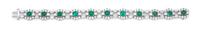 A Vintage Platinum, Emerald and Diamond Bracelet, Oscar Heyman Brothers, 20.80 dwts.