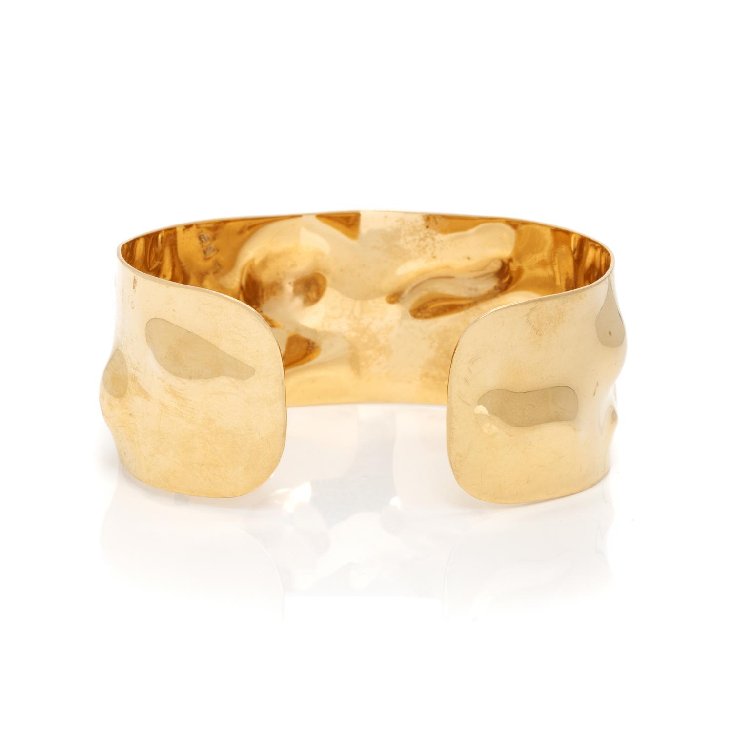YELLOW GOLD CUFF BRACELET