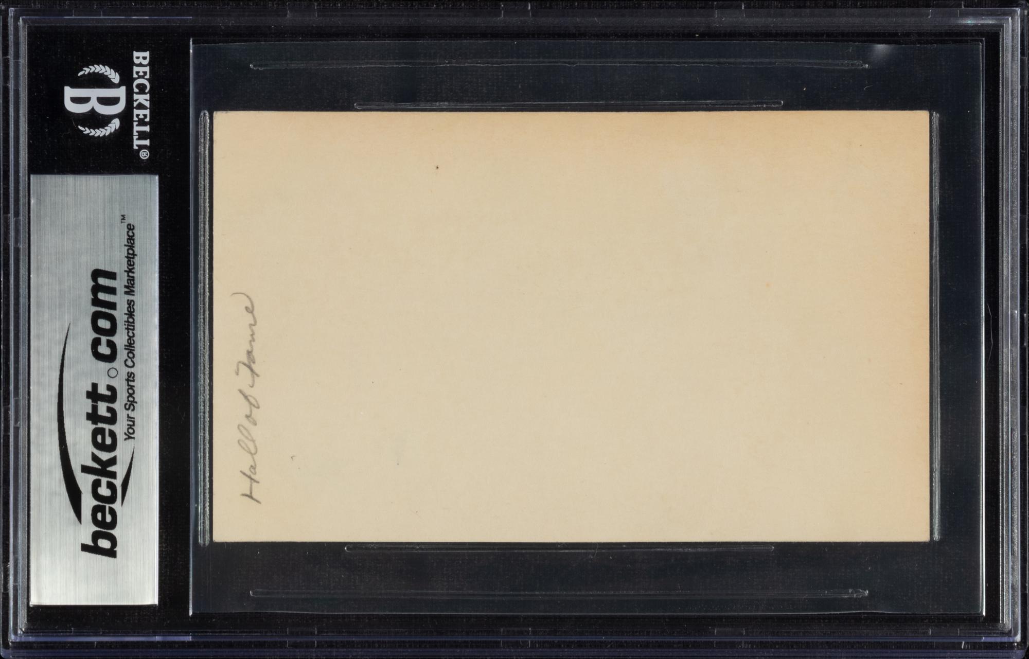 A Frank Home Run Baker Signed Autograph Index Card (Beckett Authentication Services)