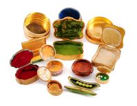 A Collection of Continental Trinket Boxes Largest: height 2 1/2 x diameter 4 inches. — PRIMARILY 19TH CENTURY