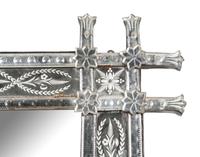 A Venetian Etched Glass Mirror