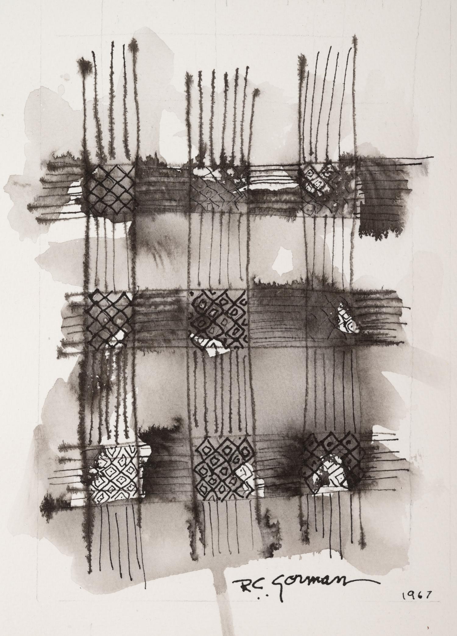 Black and White Abstract Diptych