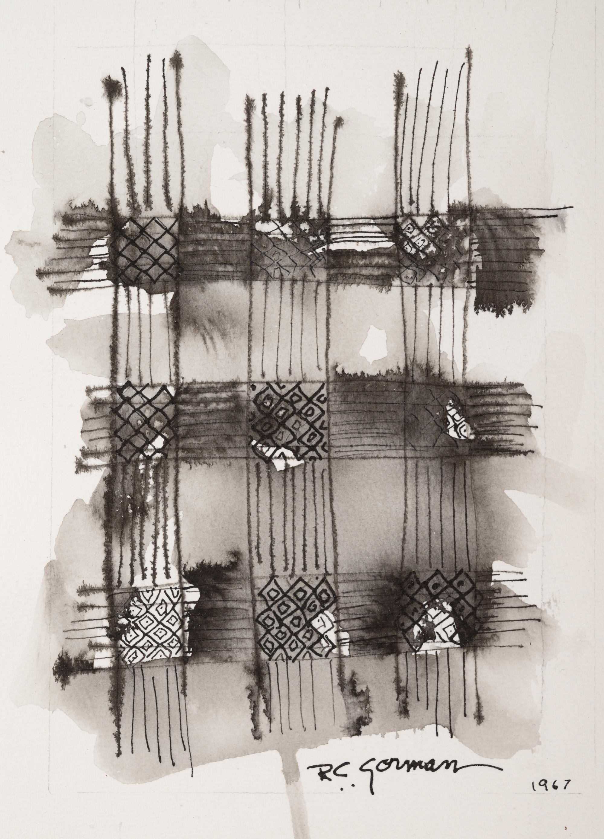 Black and White Abstract Diptych