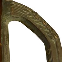 A Pair of Bronze Door Handles 2.5" W x 3.5" D x 20.25 "H — Italy, 20th Century