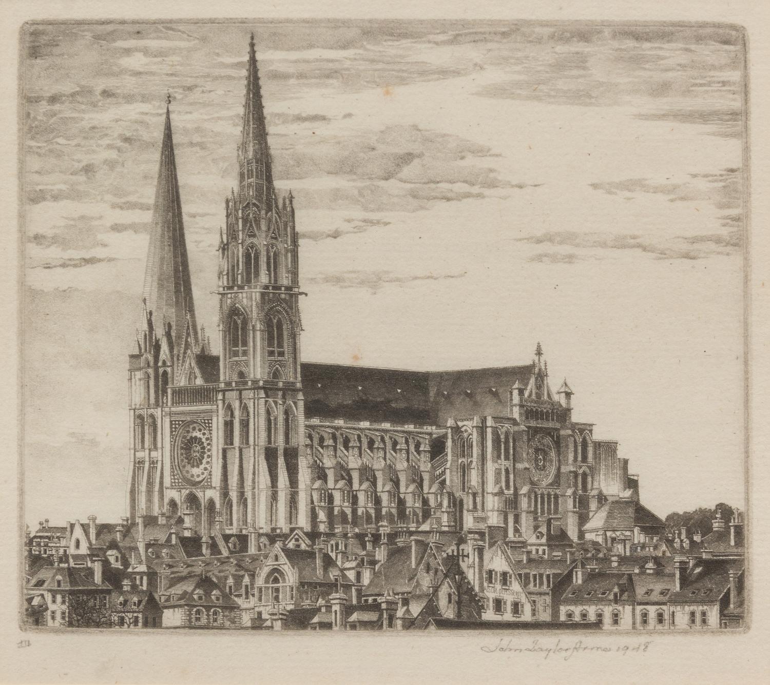 John Taylor Arms, (American, 1887-1953), Chartres, The Magnificent, 1948 and Venetian Filigree (Ca’ d'Oro Venetia), 1931 (a group of 2