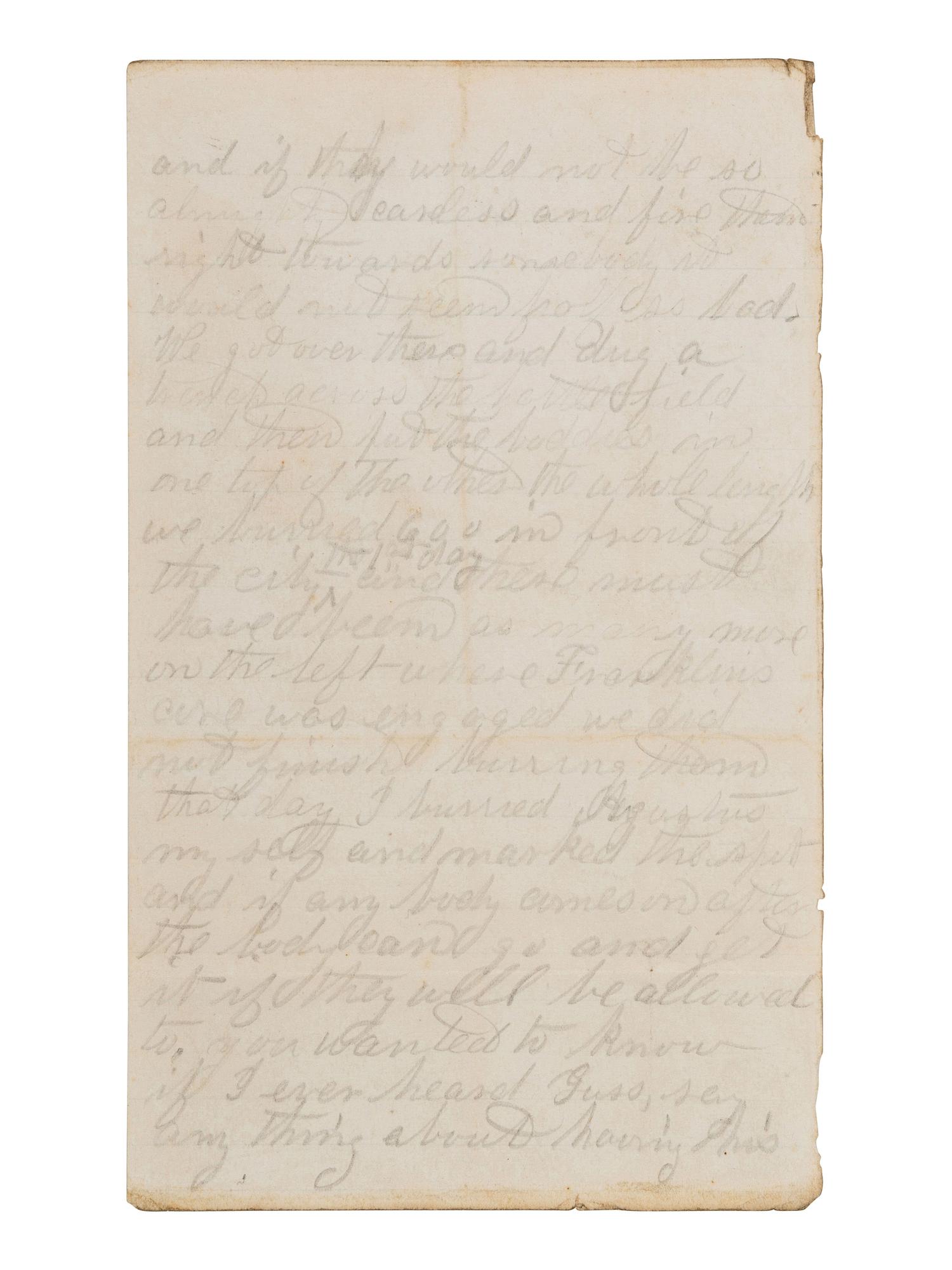 [CIVIL WAR]. Pair of letters from Alfred E. Waldo, 35th Massachusetts Infantry, DOW, detailing the Battle of Fredericksburg and aftermath.