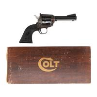 *Colt New Frontier 4.4" Blued Dual Cylinder Revolver in Box with Extra Grips