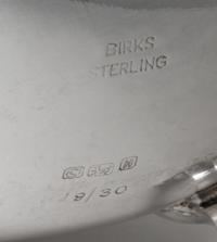 A Canadian Silver Sauce Boat, Henry Birks & Sons, Montreal, 20th Century, of typical form with a gadrooned border and leaf-capped flyin