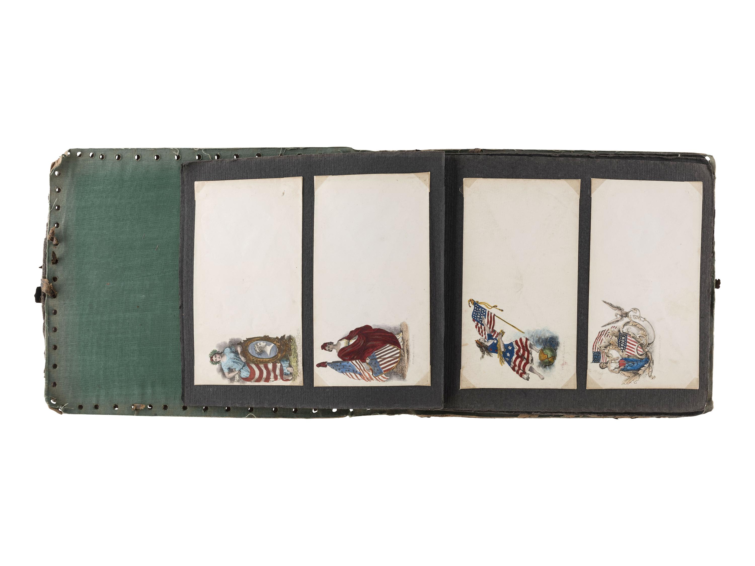 [CIVIL WAR]. A collection of illustrated patriotic covers housed in 2 albums,