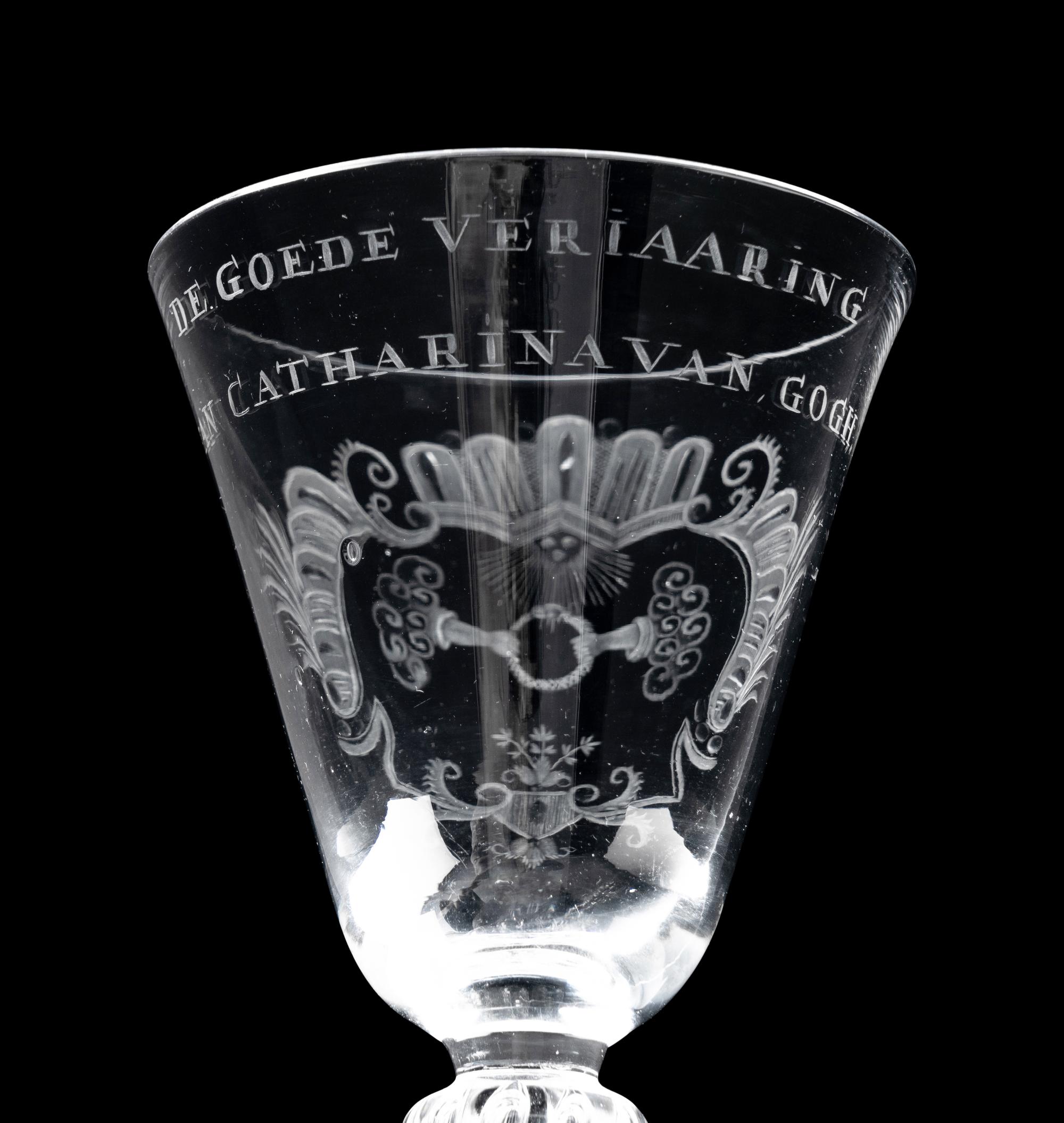 A Dutch Engraved Wine Glass