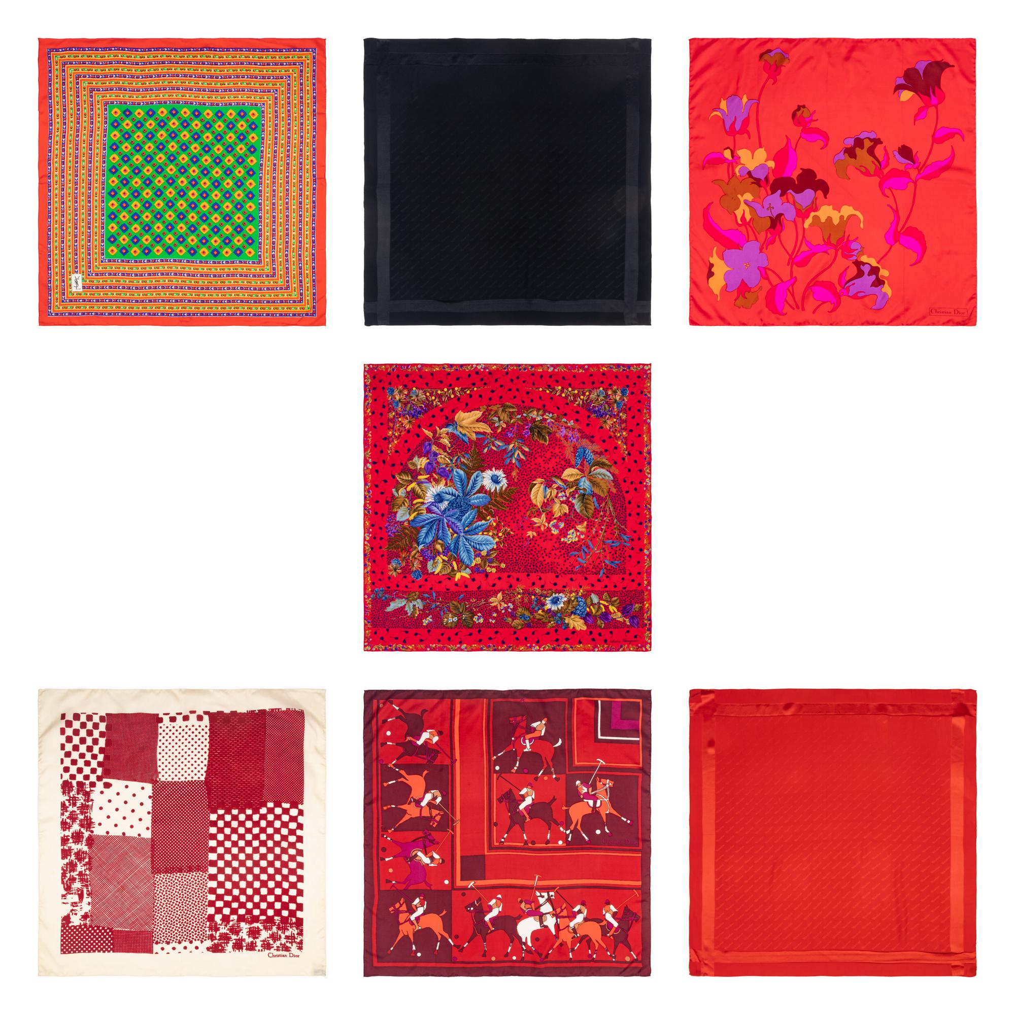 Seven Designer Silk Scarves