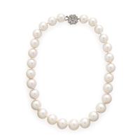 Tiffany & Co., Cultured Pearl and Diamond Necklace