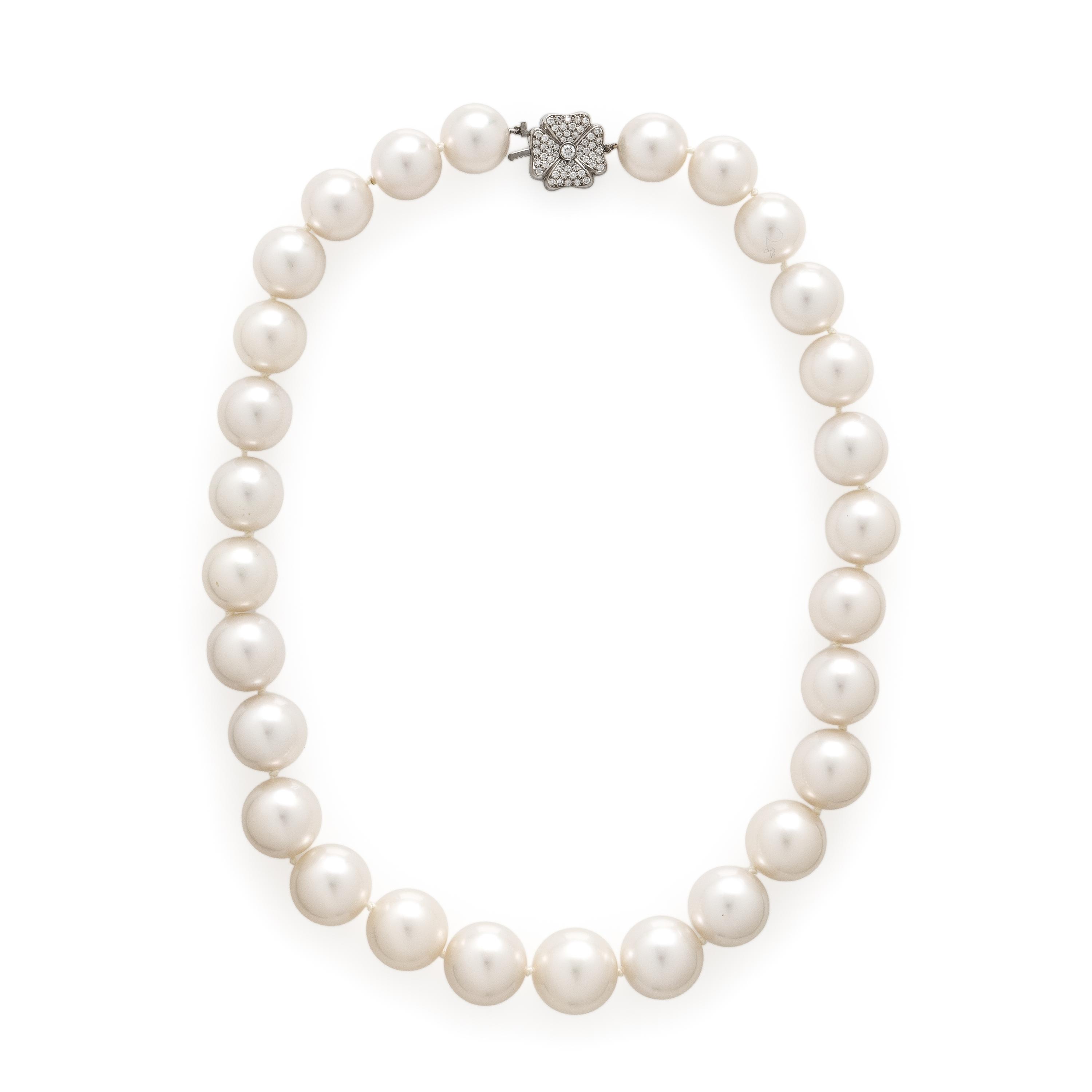Tiffany & Co., Cultured Pearl and Diamond Necklace