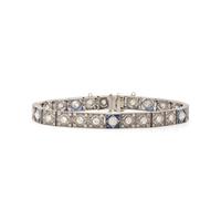 ART DECO, DIAMOND AND SAPPHIRE BRACELET