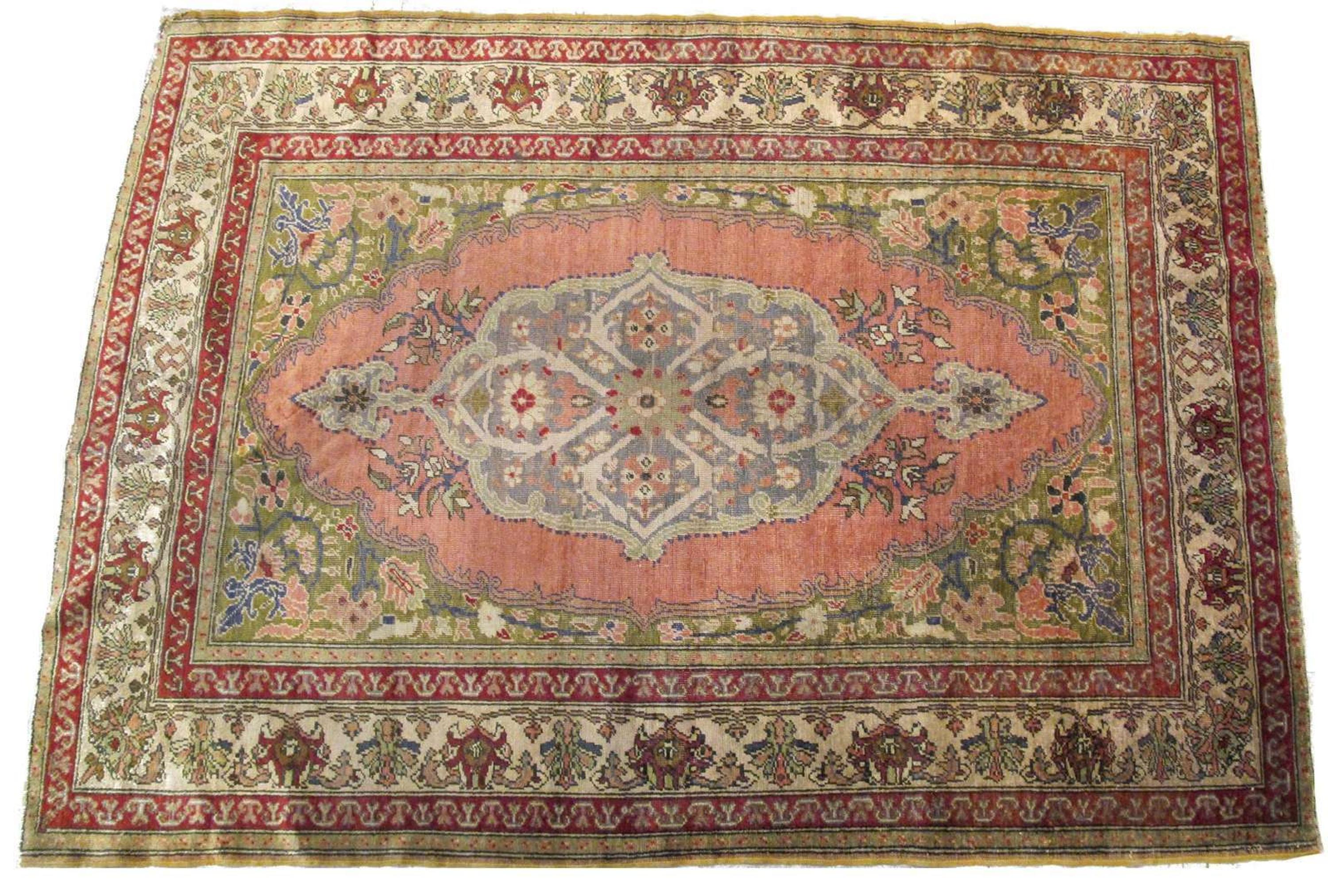 Kayseri silk rug central anatolia, mid 20th century