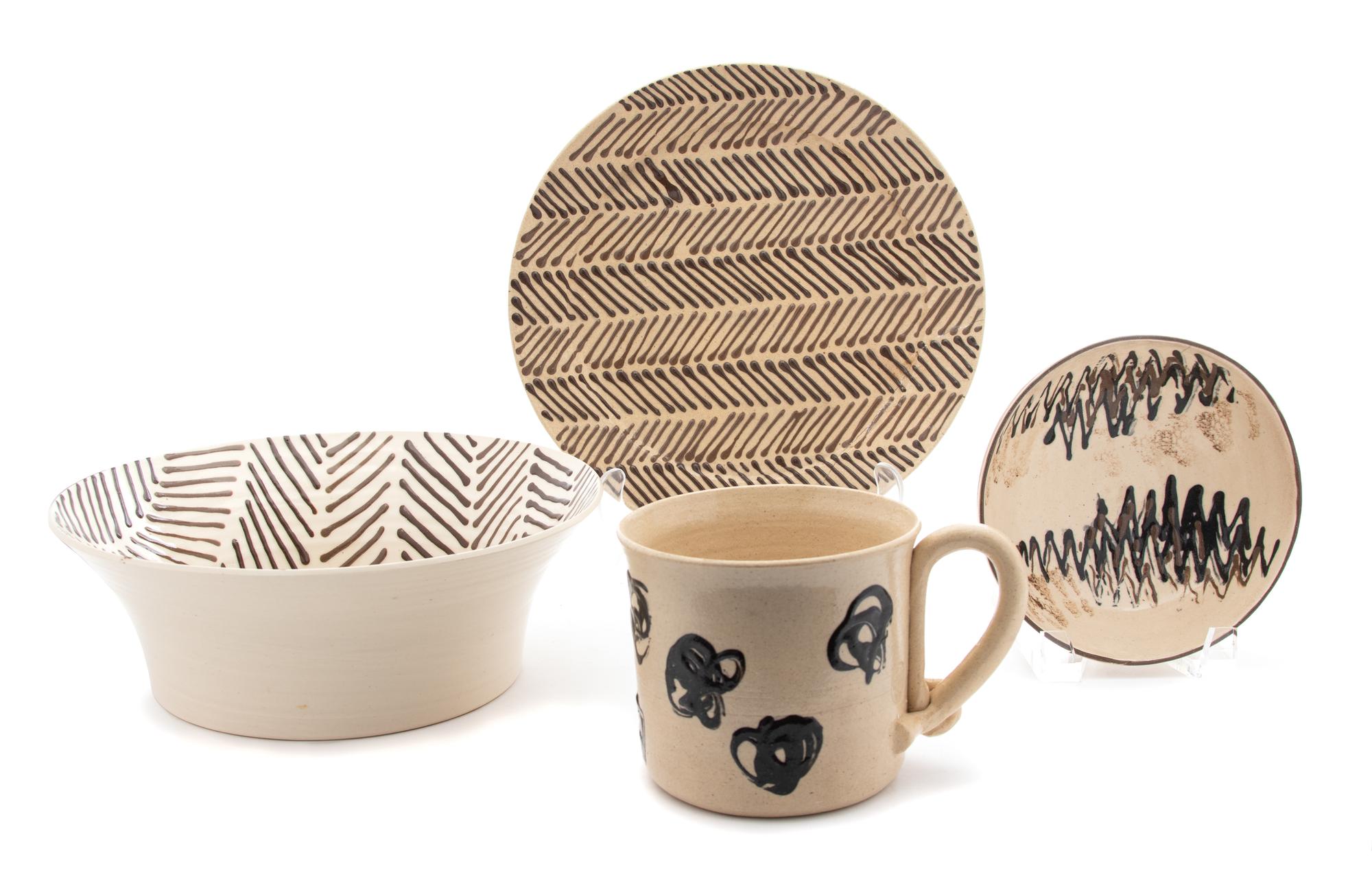Four Pieces of Roy Hamilton Ceramic Ware — 20TH CENTURY