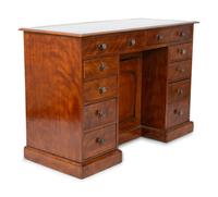 An English Mahogany Kneehole Desk — LATE 19TH CENTURY
