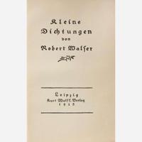 [Literature] Walser, Robert Group of 11 Titles