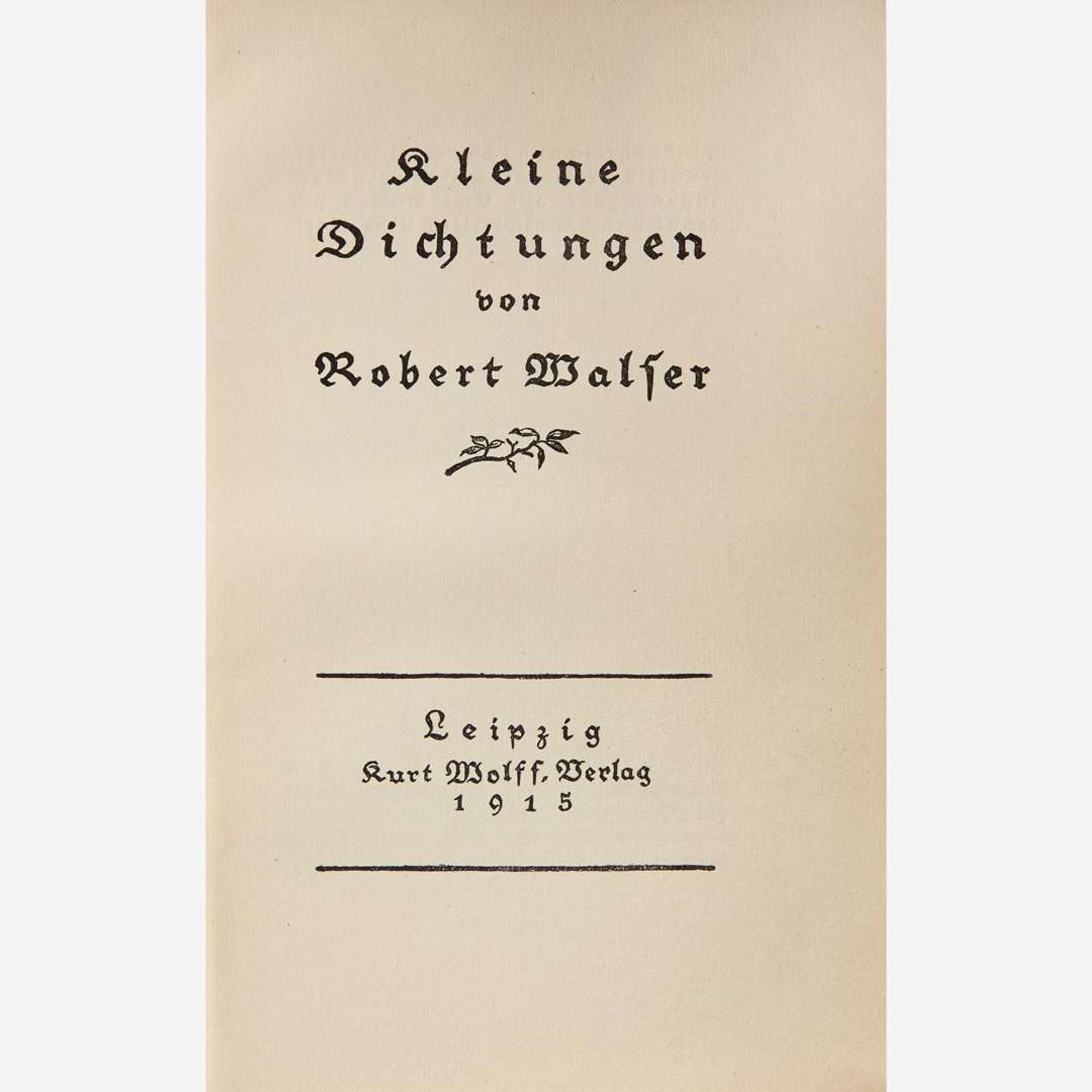 [Literature] Walser, Robert Group of 11 Titles