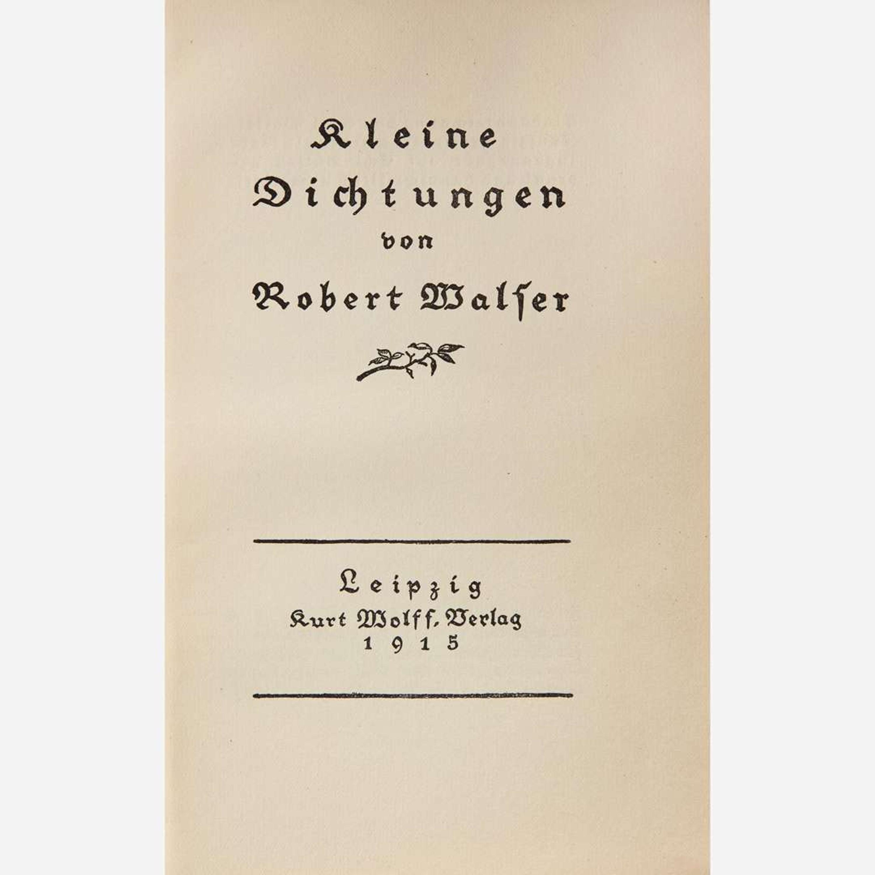 [Literature] Walser, Robert Group of 11 Titles