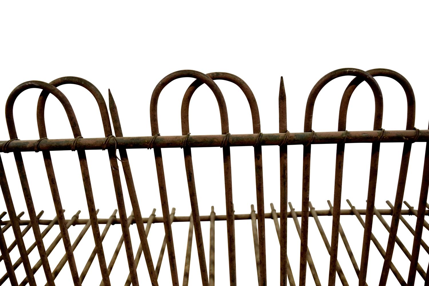 A Wirework Wall Planter 53.5" W x 13" D x 15" H — France, 20th Century