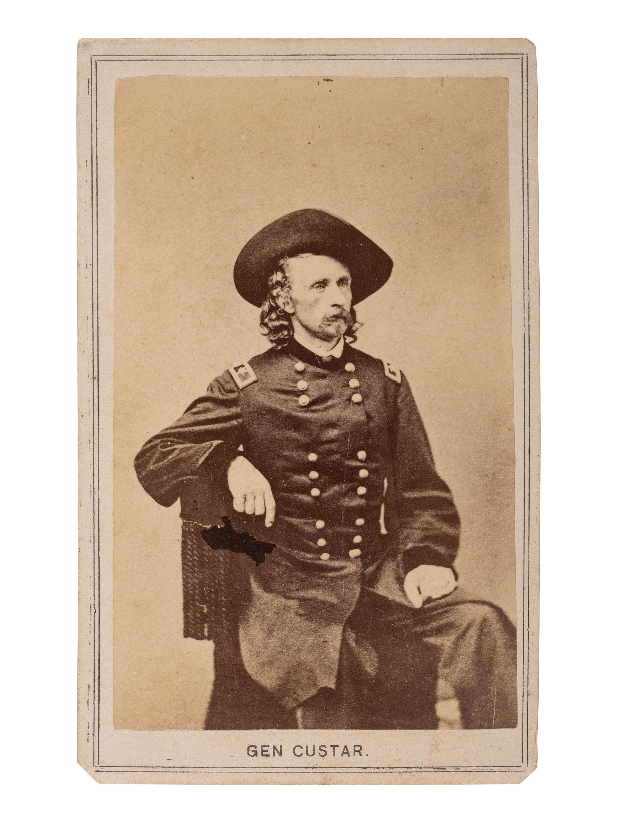 [CUSTER, George A. (1839-1876)]. CDV of Custer as Major General. [Washington, DC: John Goldin & Co., 1865].