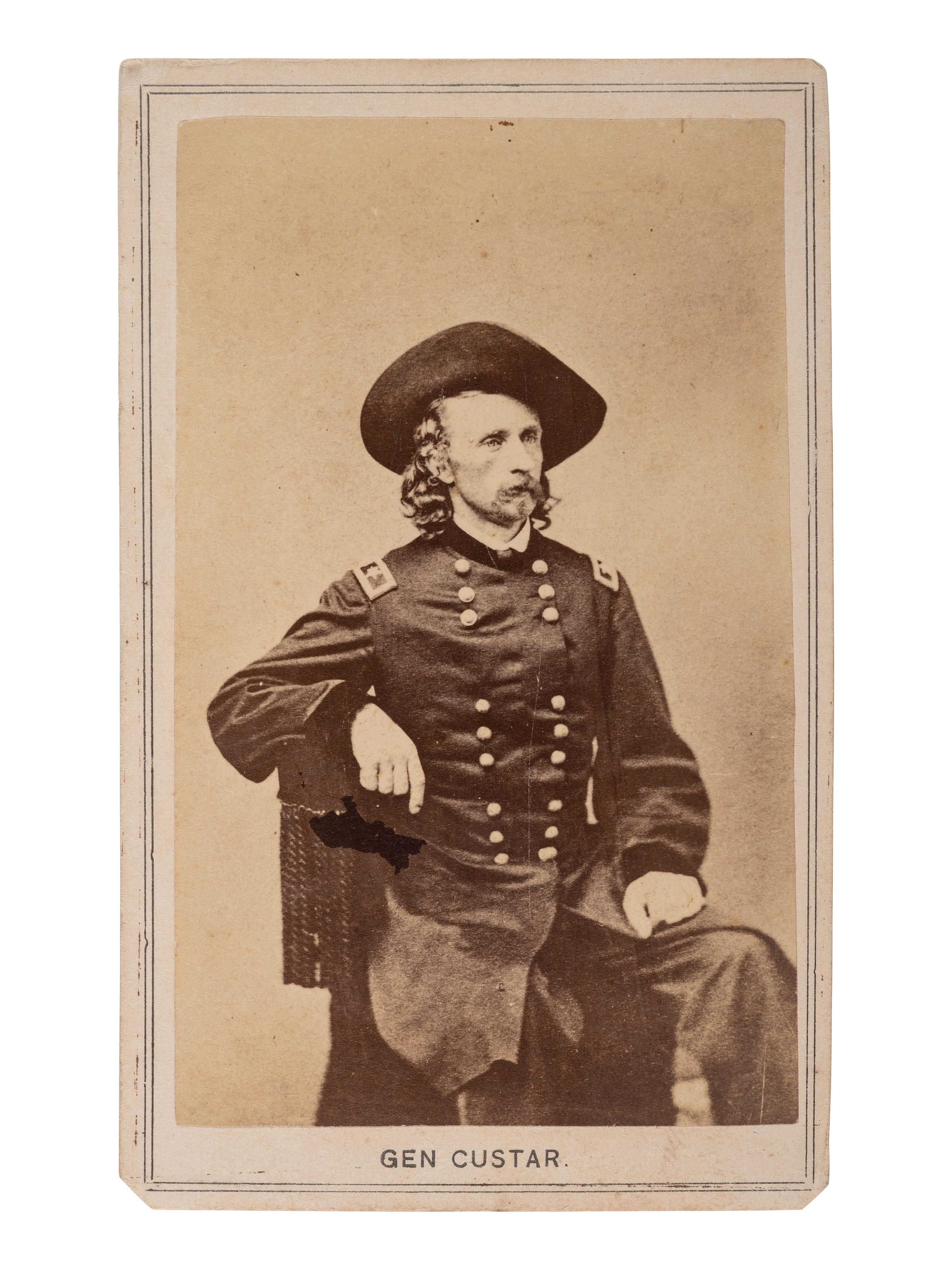 [CUSTER, George A. (1839-1876)]. CDV of Custer as Major General. [Washington, DC: John Goldin & Co., 1865].