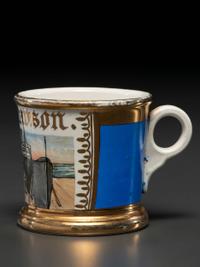 A Ship Builder's Porcelain Occupational Shaving Mug