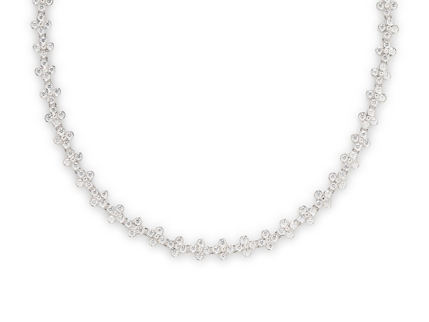 TIFFANY & CO., DIAMOND AND PLATINUM 'LACE' NECKLACE